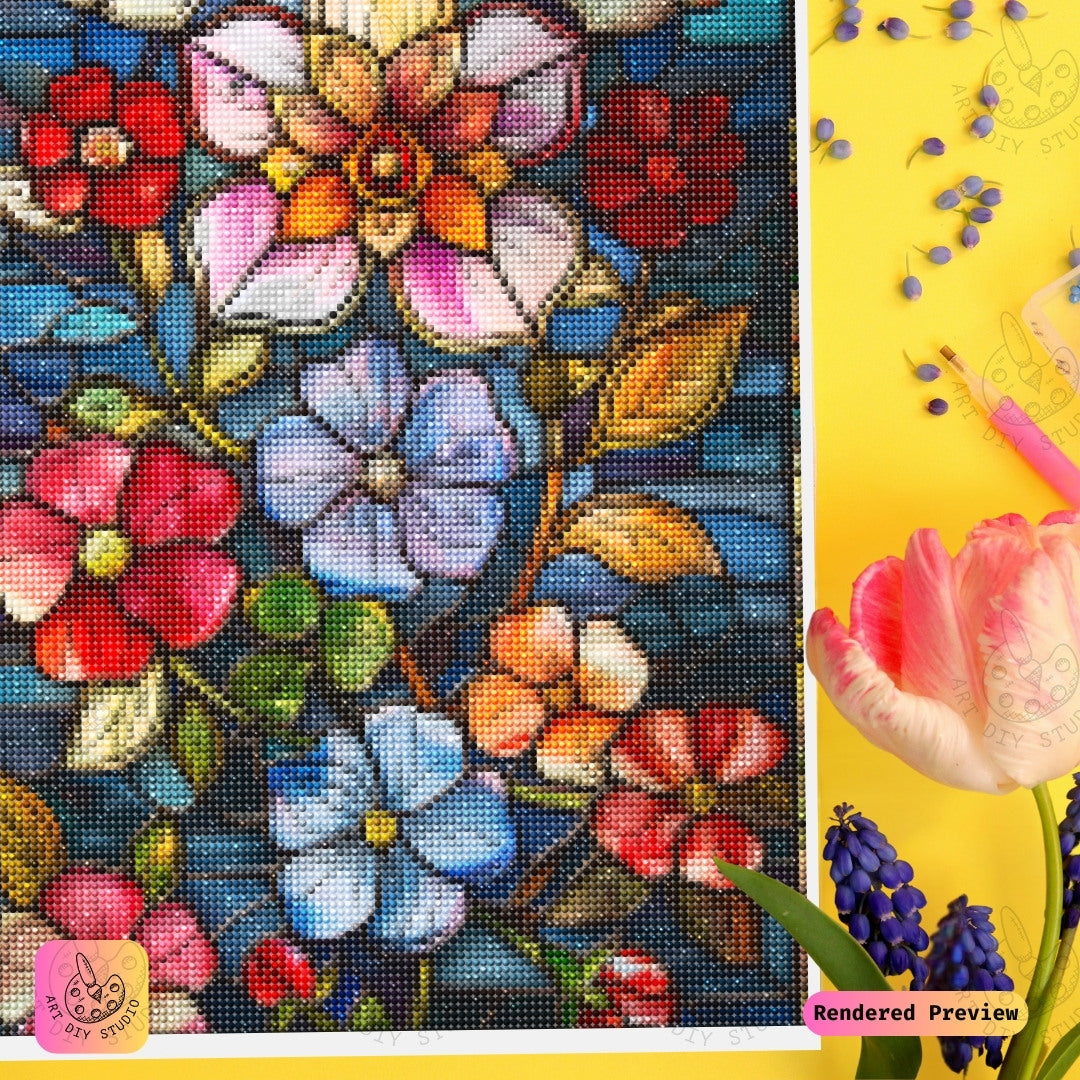 Artdiystudio Floral Radiance Diy Diamond Painting Kit A Colorful Blossom Of Creativity 3