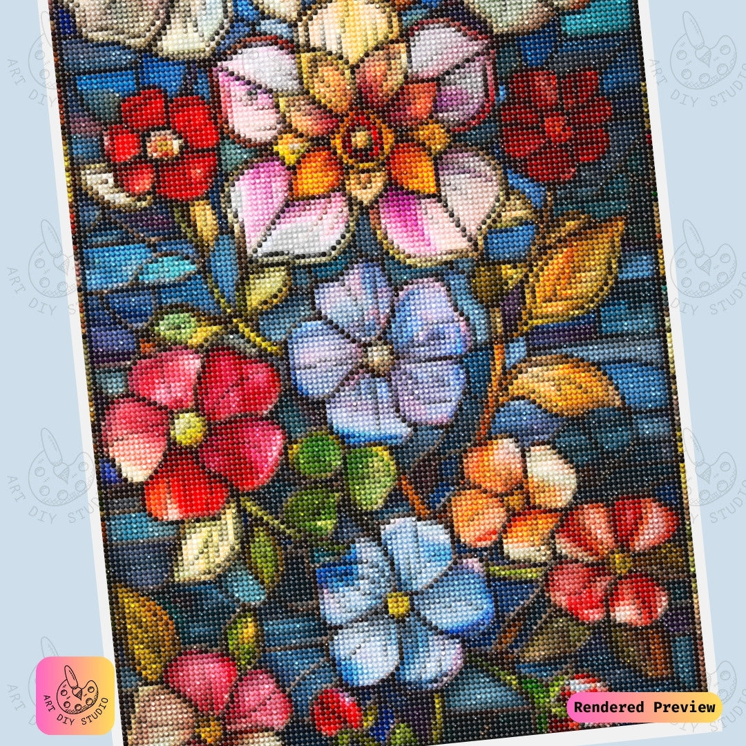 Artdiystudio Floral Radiance Diy Diamond Painting Kit A Colorful Blossom Of Creativity 6
