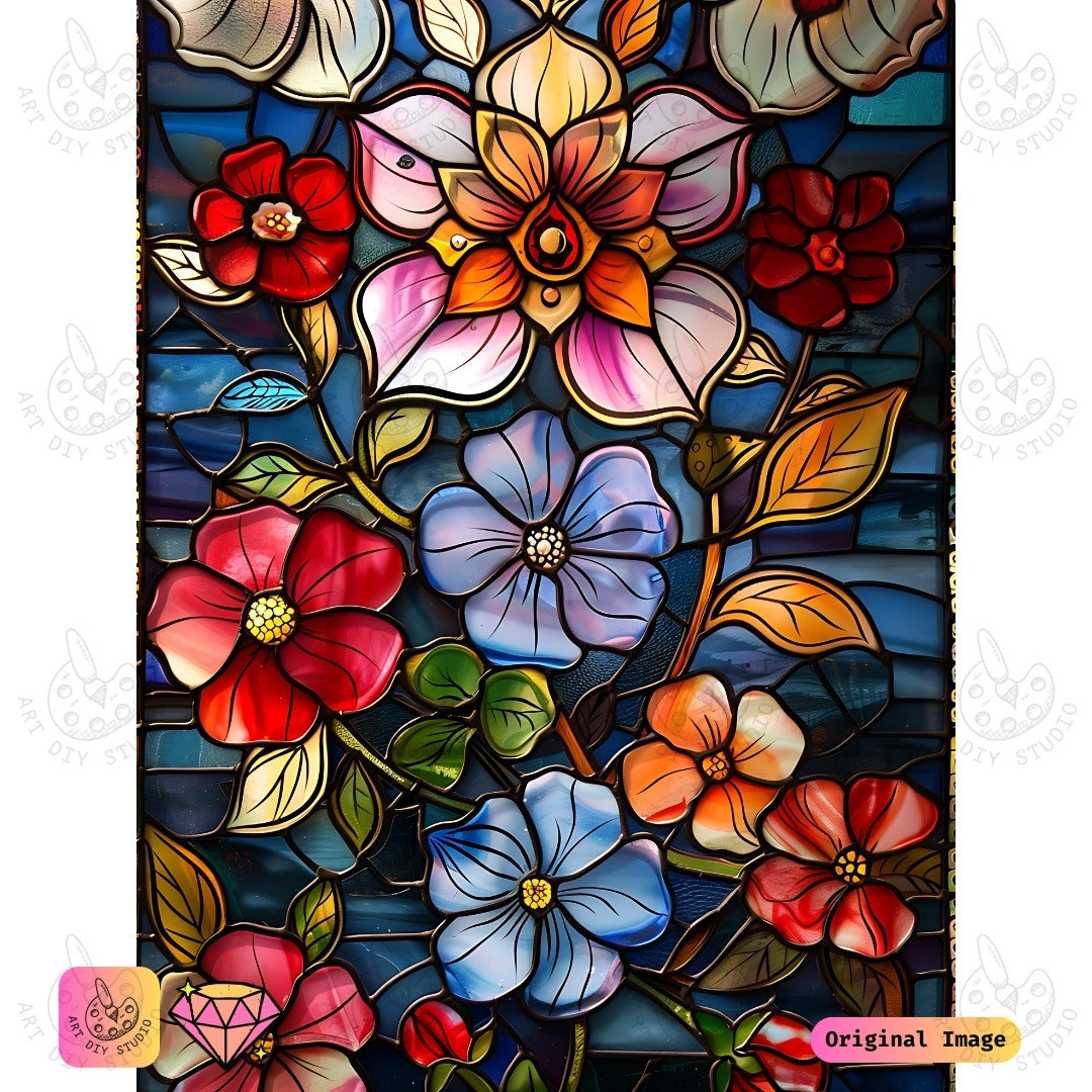 Artdiystudio Floral Radiance Diy Diamond Painting Kit A Colorful Blossom Of Creativity