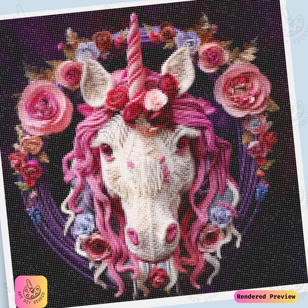 Artdiystudio Floral Unicorn Elegance Diy Diamond Painting Kit A Fusion Of Art And Charm 6