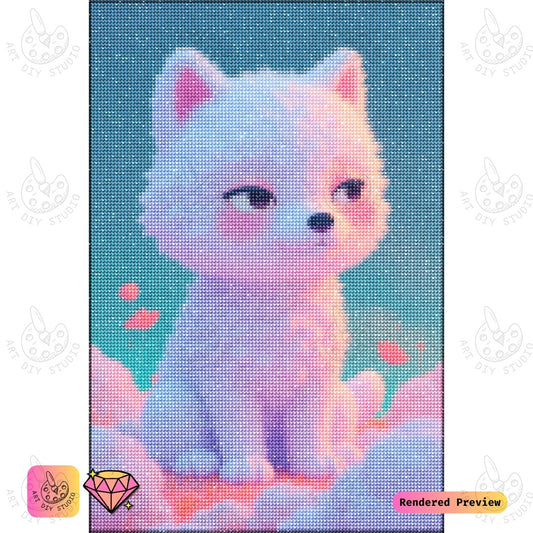 Artdiystudio Fluffy Cloud Companion Diy Diamond Painting Kit A Sweet And Dreamy Escape 2