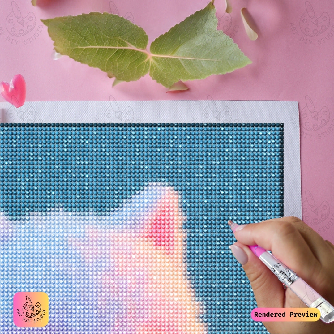 Artdiystudio Fluffy Cloud Companion Diy Diamond Painting Kit A Sweet And Dreamy Escape 4