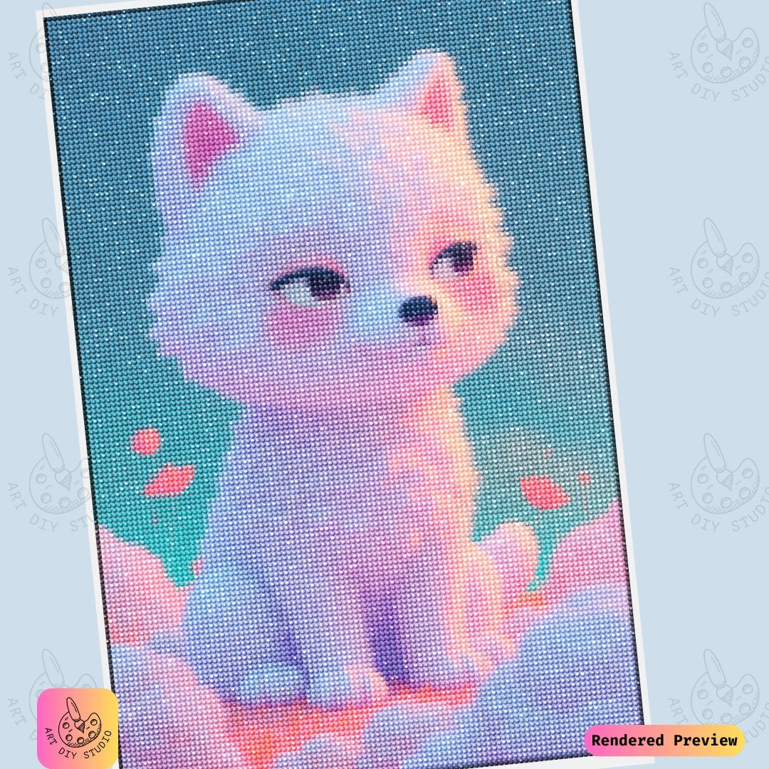 Artdiystudio Fluffy Cloud Companion Diy Diamond Painting Kit A Sweet And Dreamy Escape 6