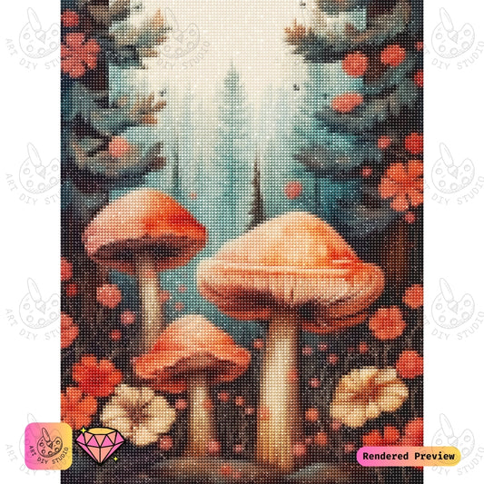 Artdiystudio Forest Of Scarlet Dreams Diy Diamond Painting Kit A Romantic Escape Into Nature 2