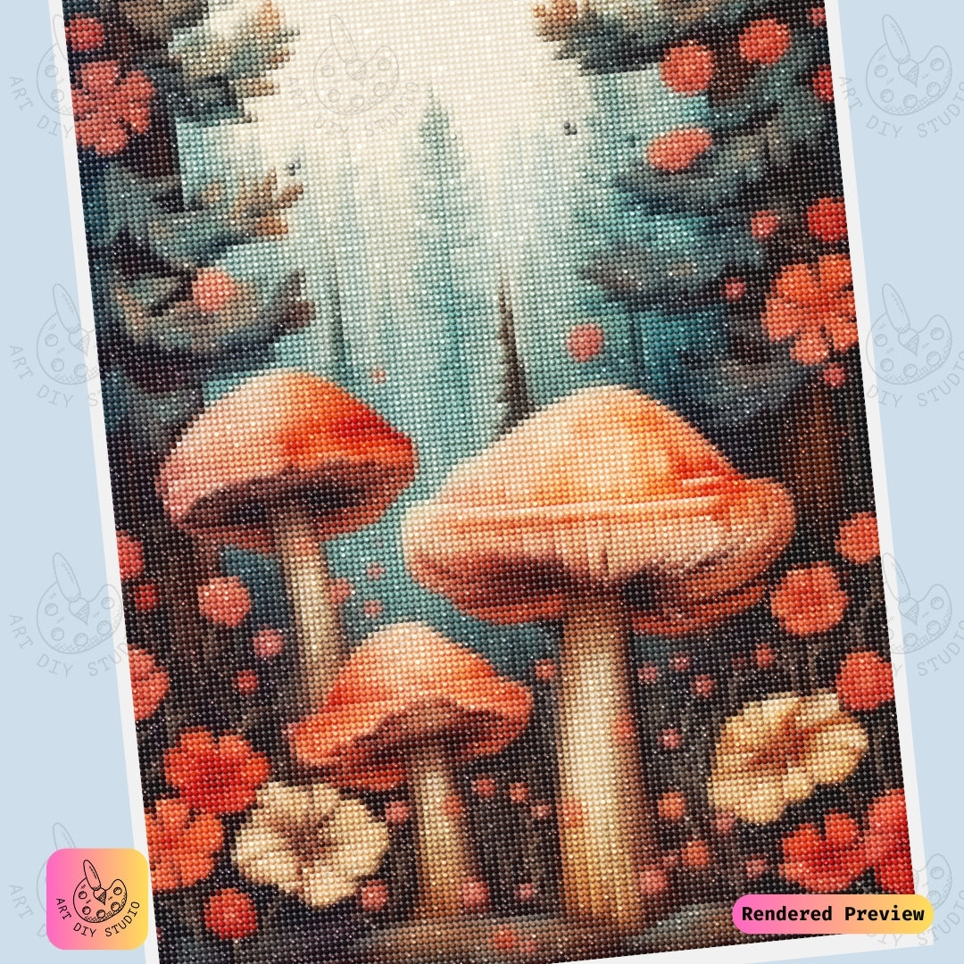 Artdiystudio Forest Of Scarlet Dreams Diy Diamond Painting Kit A Romantic Escape Into Nature 6