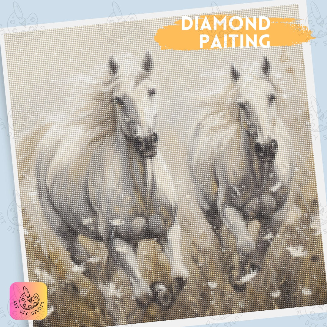 Artdiystudio Free Spirits In Bloom Diy Diamond Painting Kit Celebrate The Beauty Of Horses In Motion 4