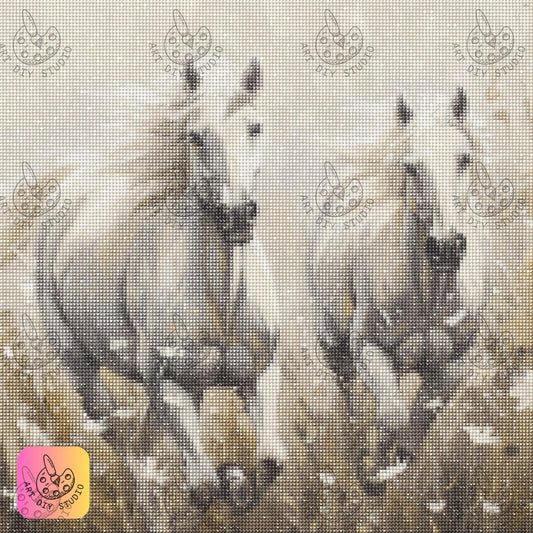 Artdiystudio Free Spirits In Bloom Diy Diamond Painting Kit Celebrate The Beauty Of Horses In Motion 7
