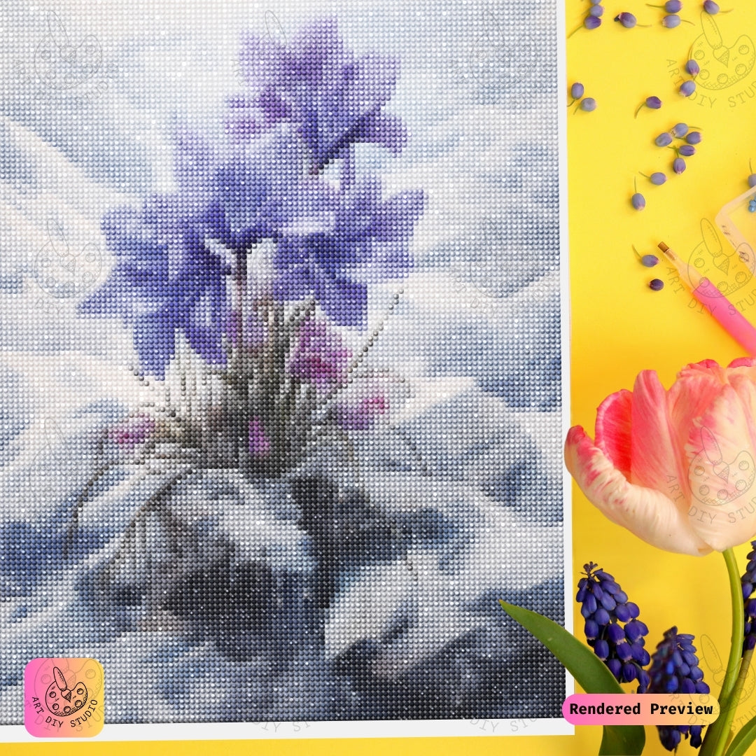 Artdiystudio Frozen Majesty Blooms Diy Diamond Painting Kit A Celebration Of Natures Endurance 3