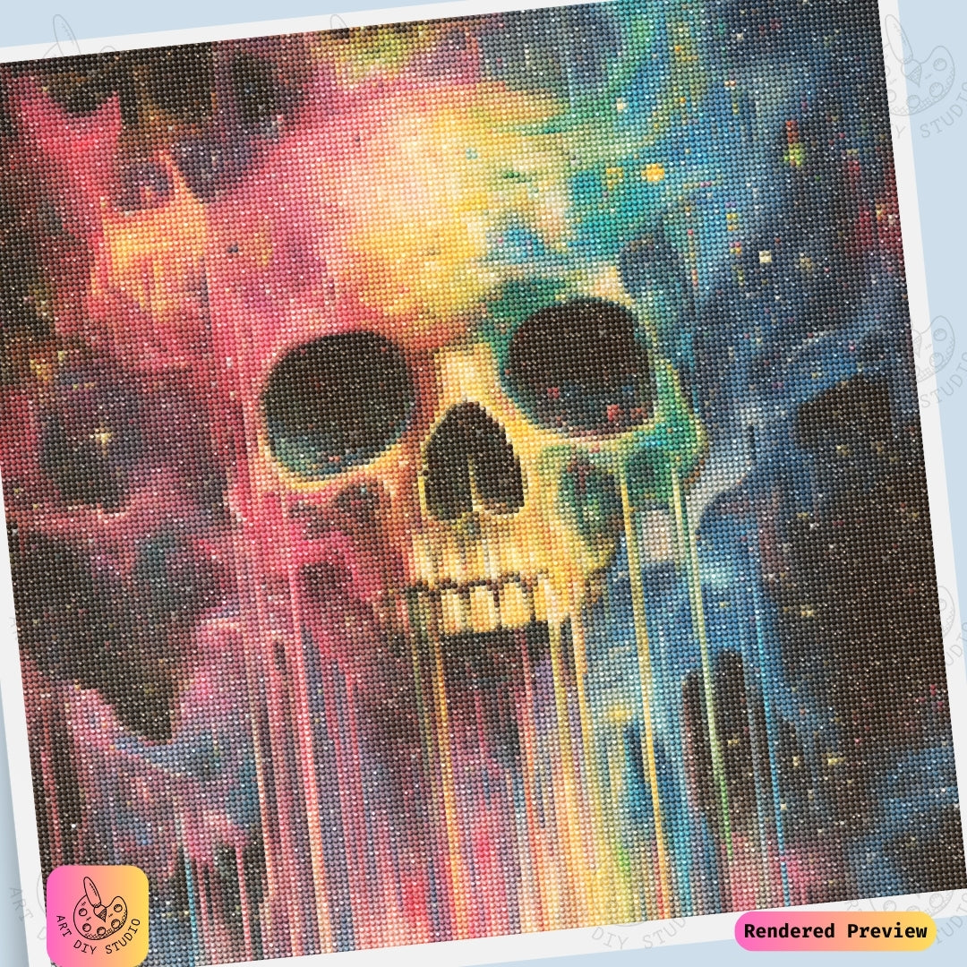 Artdiystudio Galactic Skull Burst Diy Diamond Painting Kit An Explosion Of Cosmic Creativity 6
