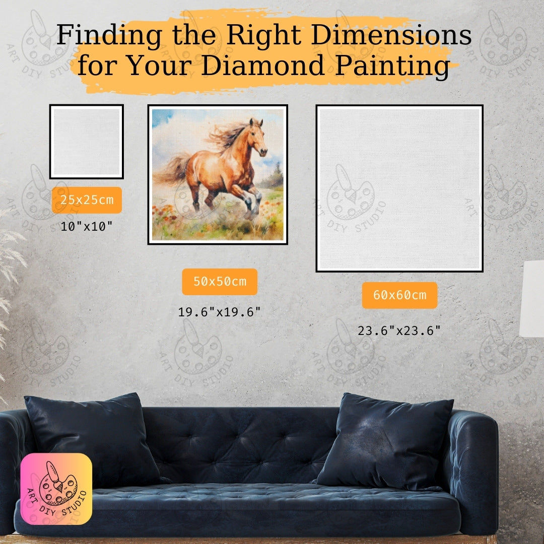 Artdiystudio Galloping Freedom Diamond Painting Kit Unleash Your Inner Spirit
