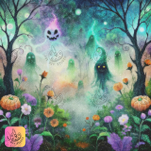 Artdiystudio Ghostly Enchantment In The Mist Diy Diamond Painting Kit Embrace The Haunting Beauty 7