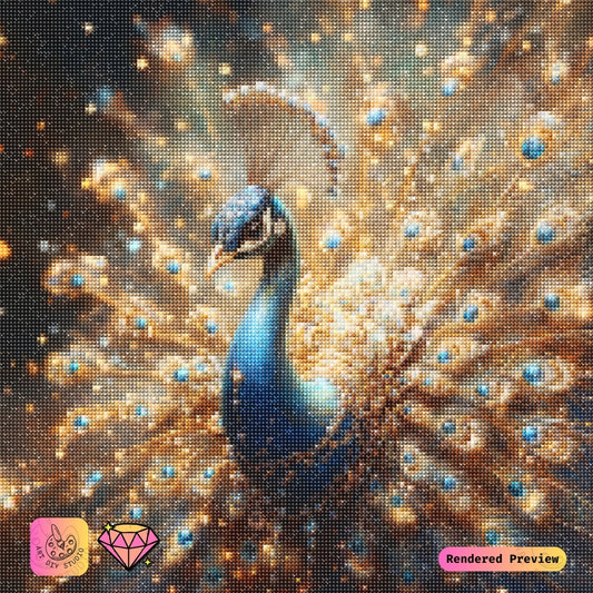 Artdiystudio Glittering Peacock Elegance Diy Diamond Painting Kit Shine With Radiance And Beauty 5