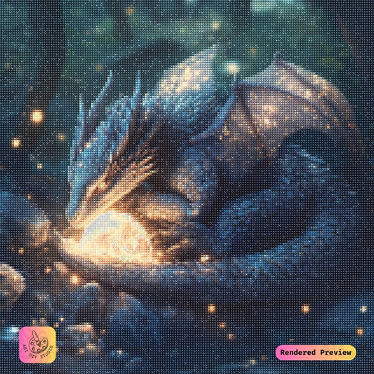 Artdiystudio Glowing Ember Guardian Diy Diamond Painting Kit A Radiant Tale In Art 2