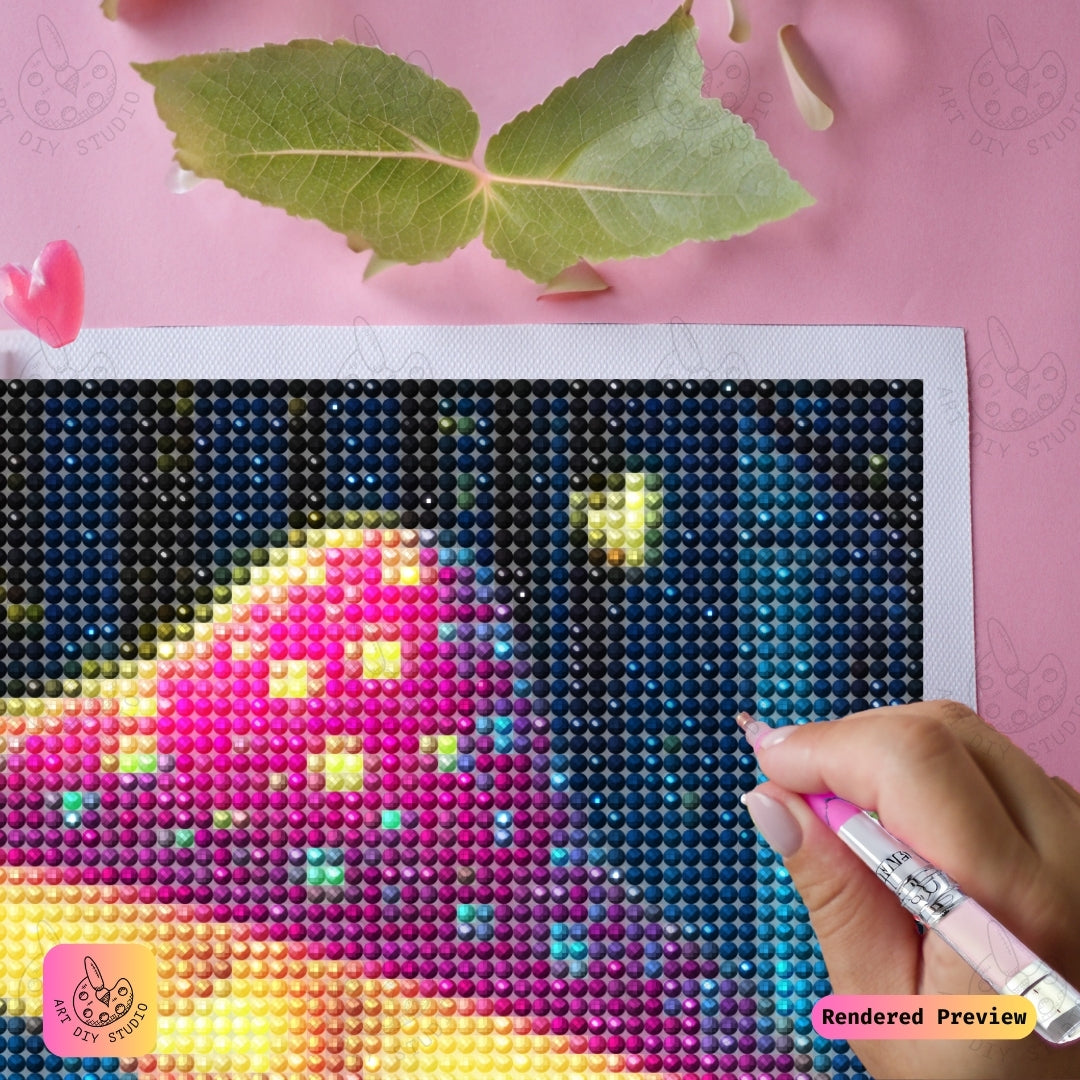 Artdiystudio Glowing Forest Frog Diy Diamond Painting Kit A Whimsical Enchanted Adventure 4