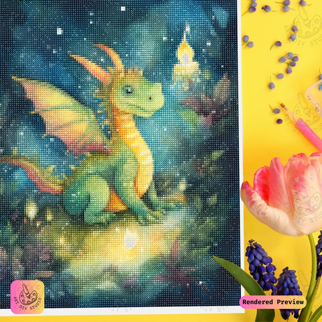 Artdiystudio Glowlight Forest Hatchling Diy Diamond Painting Kit A Magical Fantasy Delight 3