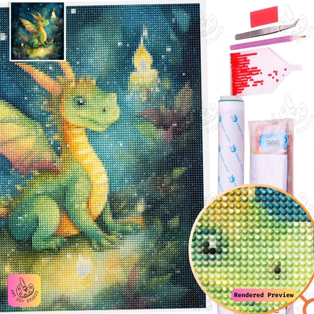 Artdiystudio Glowlight Forest Hatchling Diy Diamond Painting Kit A Magical Fantasy Delight 5