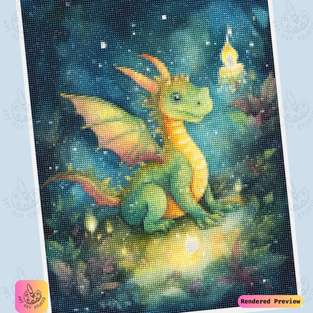 Artdiystudio Glowlight Forest Hatchling Diy Diamond Painting Kit A Magical Fantasy Delight 6