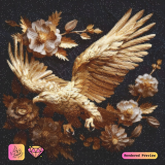 Artdiystudio Golden Elegance Eagle Diy Diamond Painting Kit A Harmony Of Nature And Art 5