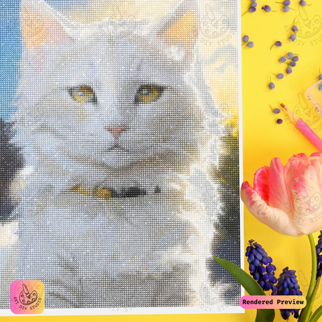 Artdiystudio Golden Eyes Of Serenity Diy Diamond Painting Kit A Majestic Feline Dream 3
