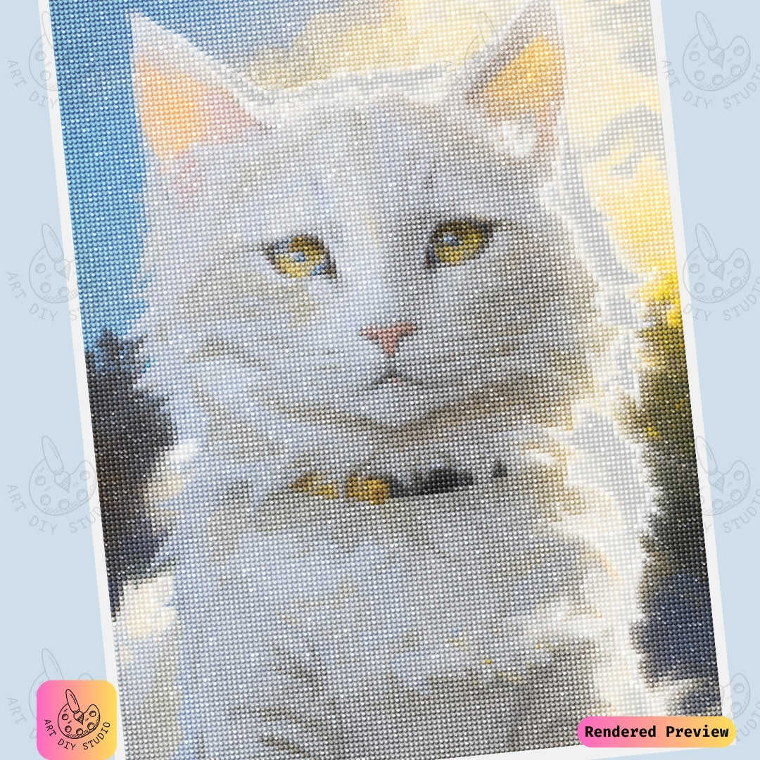 Artdiystudio Golden Eyes Of Serenity Diy Diamond Painting Kit A Majestic Feline Dream 6