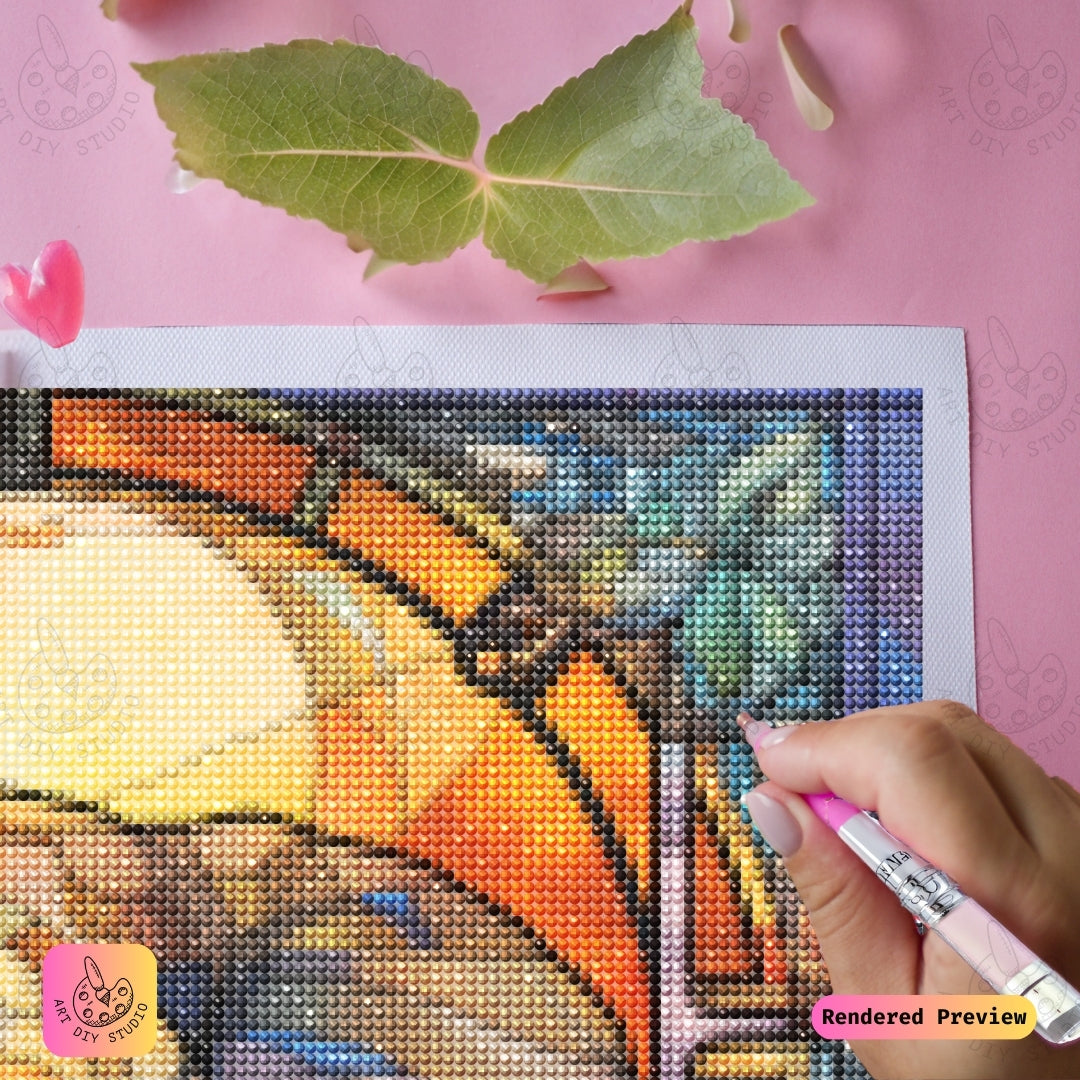 Artdiystudio Golden Glow Stained Glass Elephant Diy Diamond Painting Kit A Majestic Harmony In Art 4