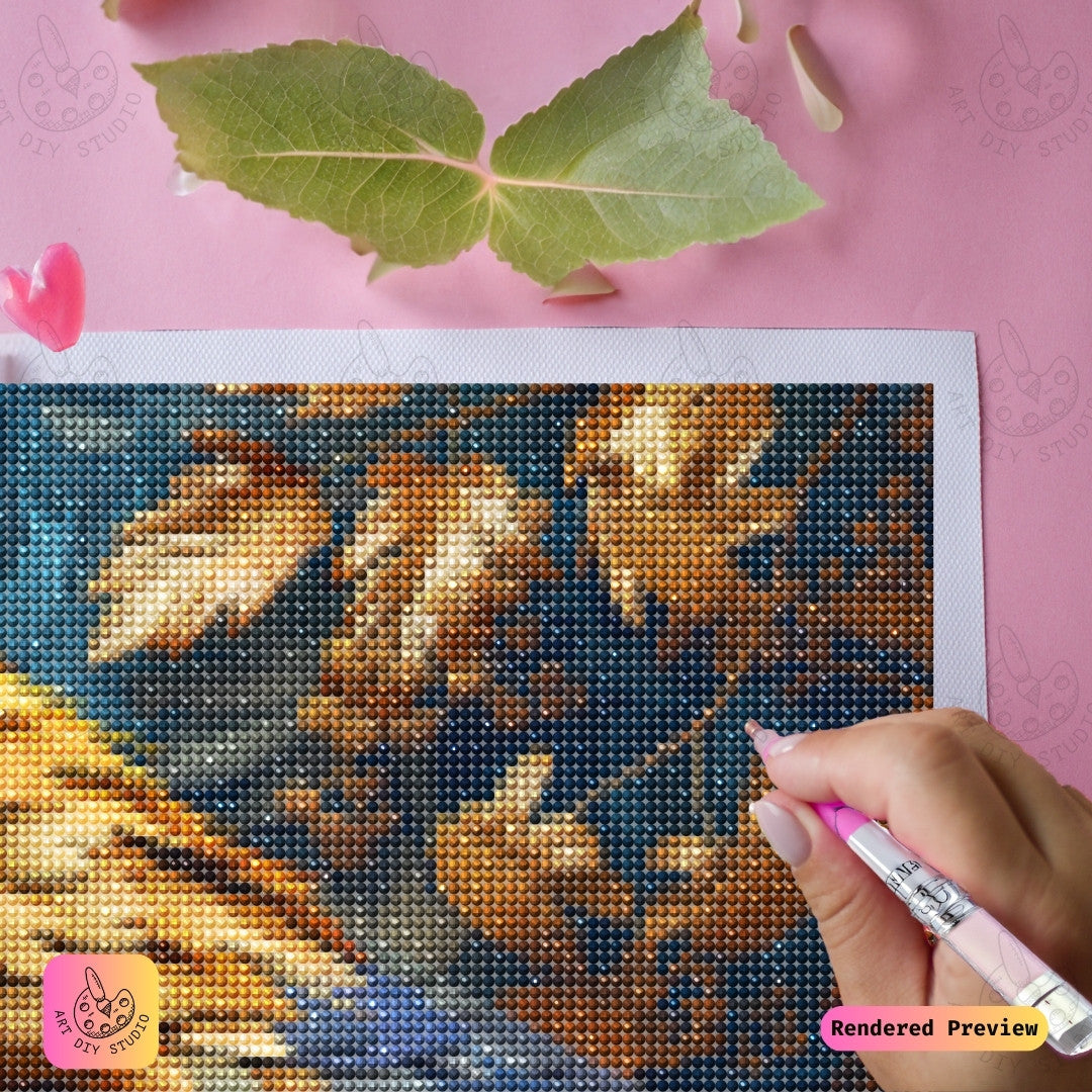Artdiystudio Golden Grace Eagle Diy Diamond Painting Kit A Symbol Of Power And Elegance 3
