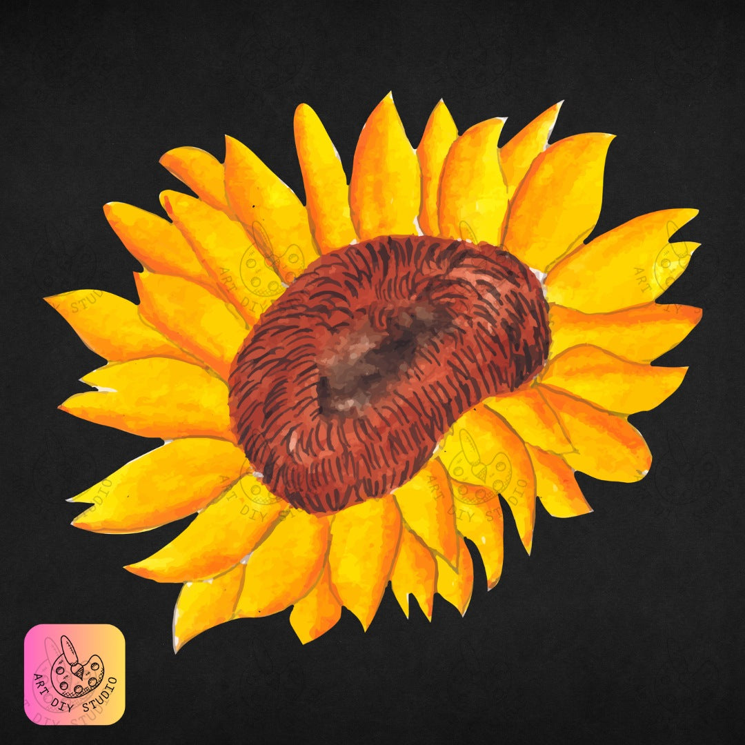 Artdiystudio Golden Sunburst Bloom Diy Diamond Painting Kit Brighten Your World 8