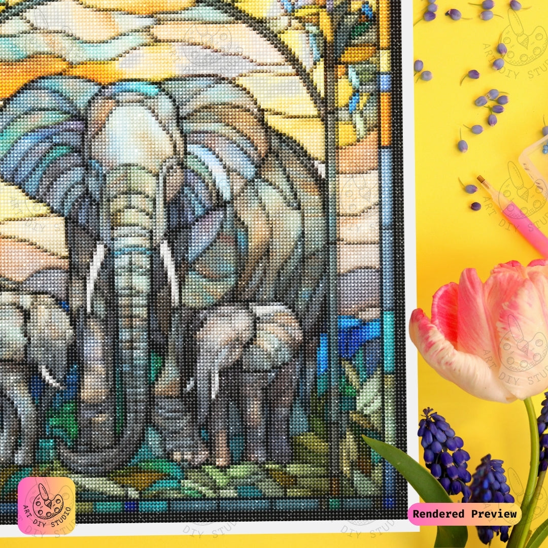 Artdiystudio Graceful Giants At Sunrise Diy Diamond Painting Kit Celebrate Natures Poetry 3