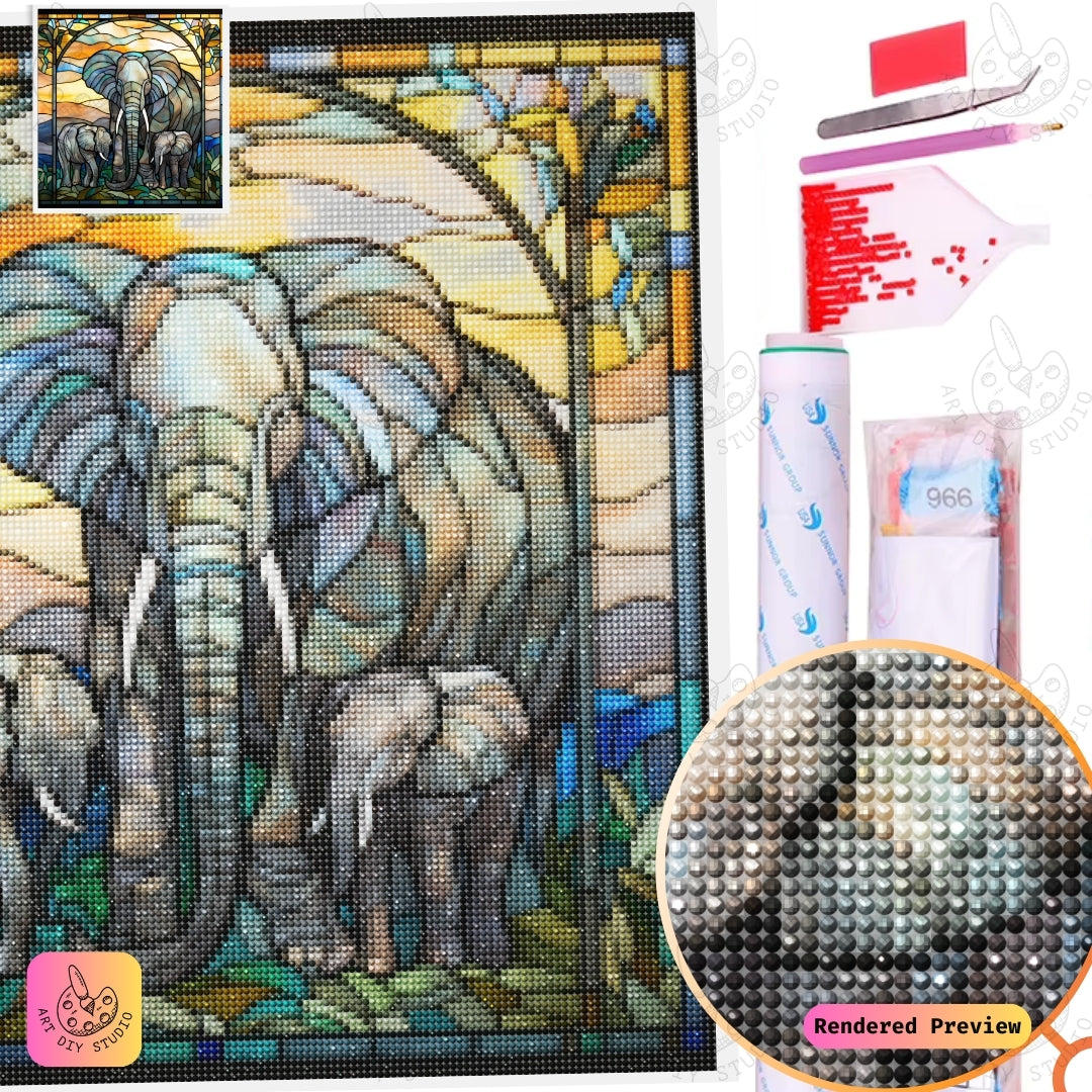 Artdiystudio Graceful Giants At Sunrise Diy Diamond Painting Kit Celebrate Natures Poetry 5