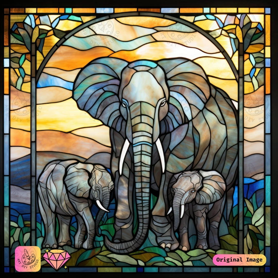 Artdiystudio Graceful Giants At Sunrise Diy Diamond Painting Kit Celebrate Natures Poetry