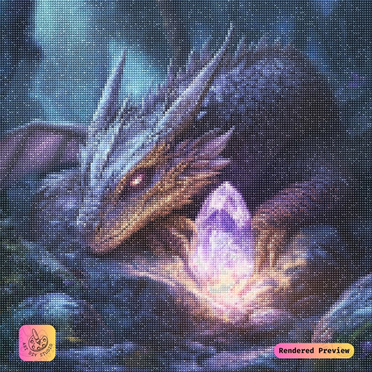 Artdiystudio Guardian Of The Amethyst Diy Diamond Painting Kit A Mystical Treasure Awaits 2