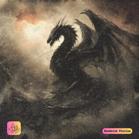 Artdiystudio Harbinger Of Shadows Diy Diamond Painting Kit A Dark Fantasy Vision 2