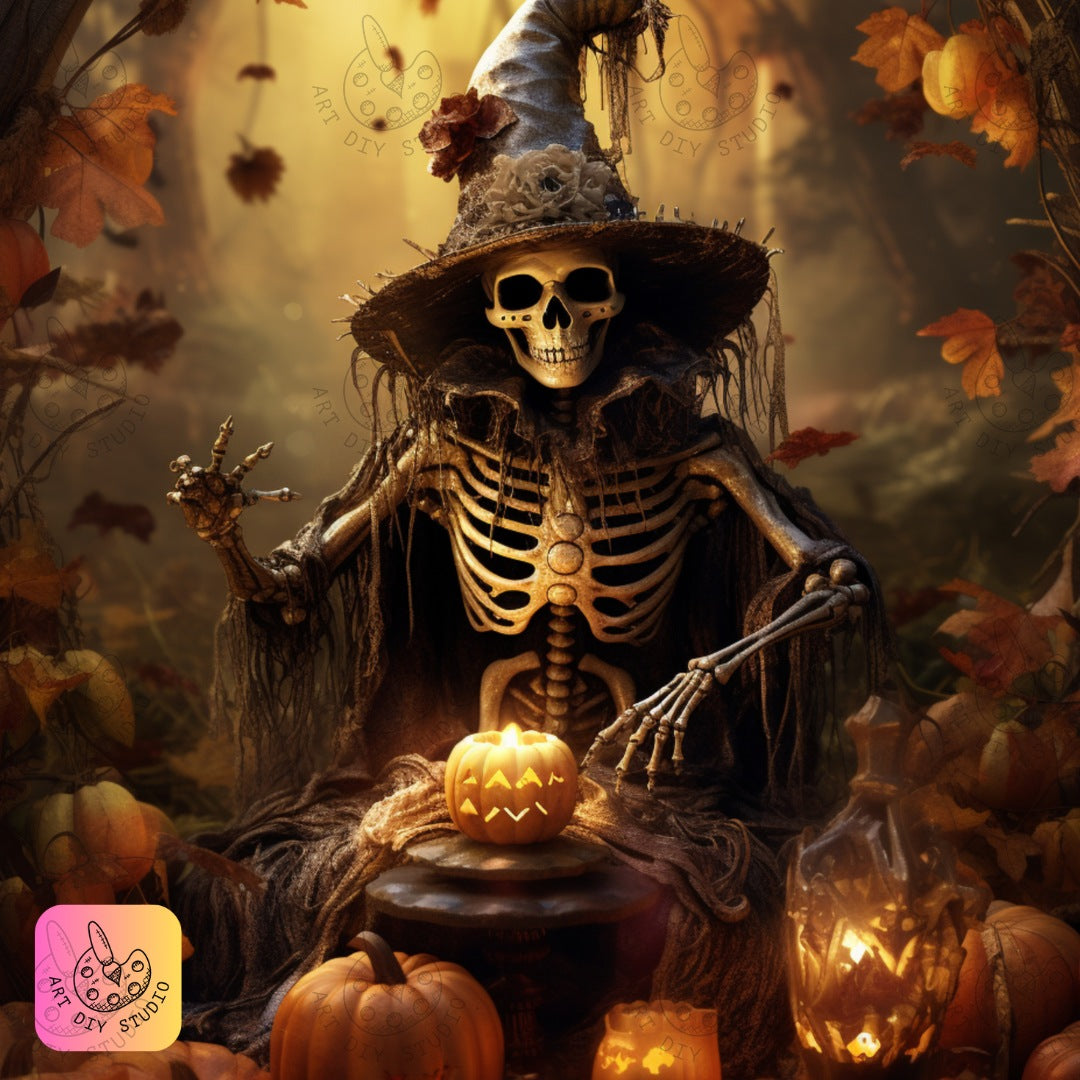 Artdiystudio Haunted Harvest Sentinel Diy Diamond Painting Kit Perfect Halloween Craft 8