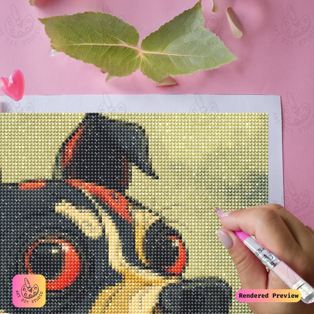 Artdiystudio Hellhound Gaze Diy Diamond Painting Kit A Fiery Fierce Craft 3