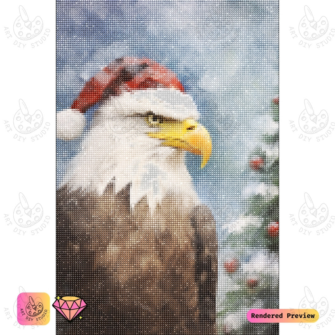 Artdiystudio Holiday Eagle Cheer Diy Diamond Painting Kit A Unique Blend Of Festive And Patriotic Spirit 5