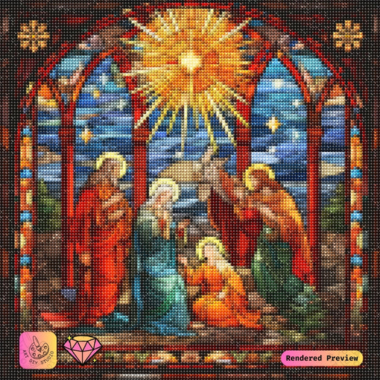 Artdiystudio Holy Night Radiance Diy Diamond Painting Kit Illuminate Your Faith 2