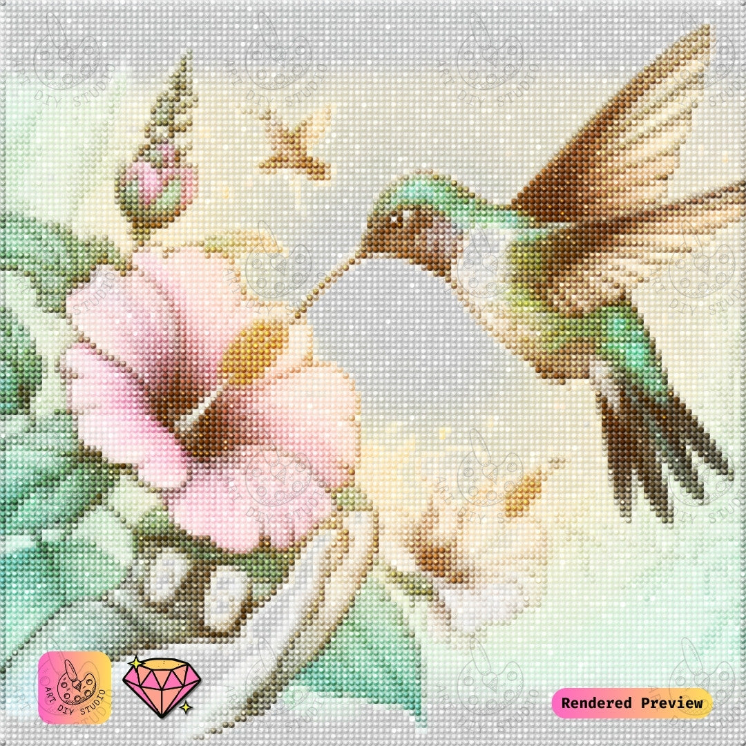 Artdiystudio Hummingbird Serenity Diy Diamond Painting Kit Natures Delicate Beauty 2
