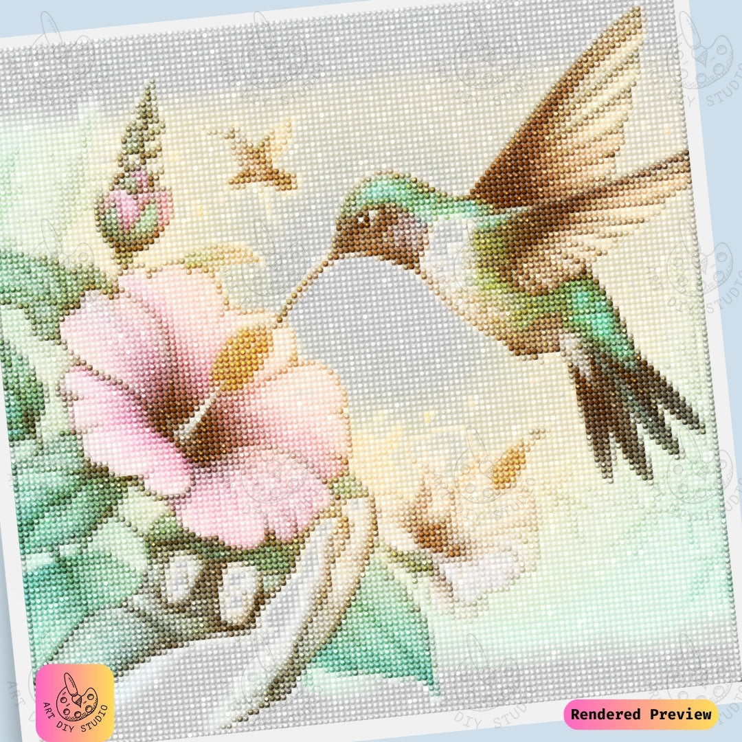 Artdiystudio Hummingbird Serenity Diy Diamond Painting Kit Natures Delicate Beauty 6