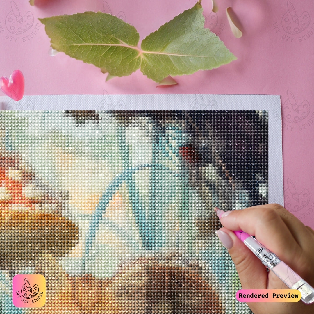 Artdiystudio Kittens In Mushroom Hollow Diy Diamond Painting Kit A Playful Woodland Adventure 4