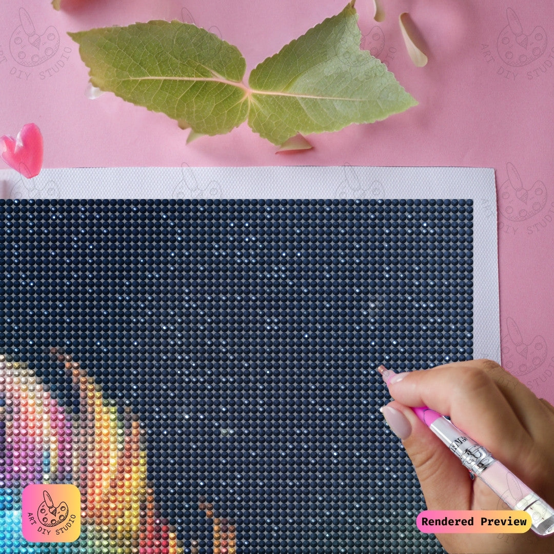 Artdiystudio Little Gem Guardian Diy Diamond Painting Kit A Playful Fantasy Creation 4