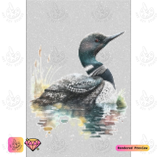 Artdiystudio Loons Reflection Diy Diamond Painting Kit A Tranquil Nature Escape 5