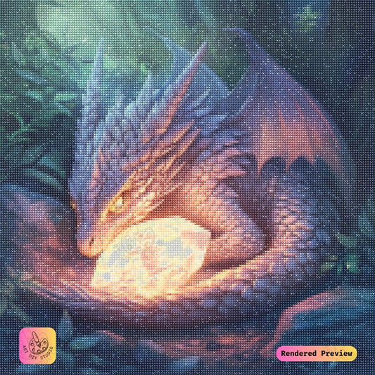 Artdiystudio Luminous Guardians Treasure Diy Diamond Painting Kit A Mystical Craft Journey 2