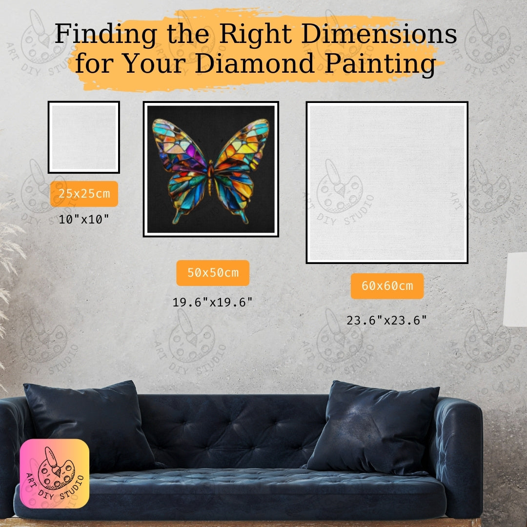 Artdiystudio Luminous Wings Of Wonder Diy Diamond Painting Kit A Vibrant Masterpiece Product Image 2