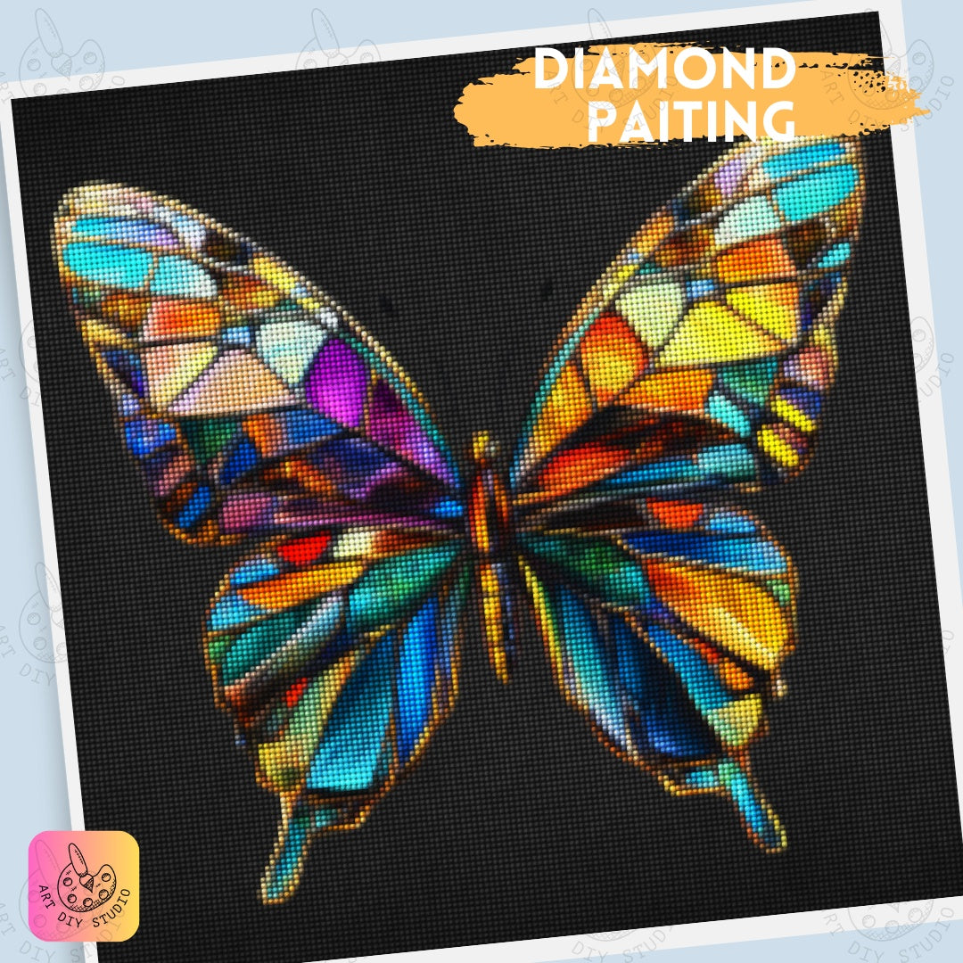 Artdiystudio Luminous Wings Of Wonder Diy Diamond Painting Kit A Vibrant Masterpiece Product Image 5