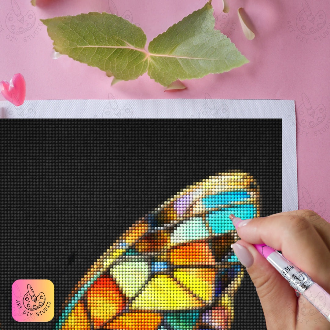 Artdiystudio Luminous Wings Of Wonder Diy Diamond Painting Kit A Vibrant Masterpiece Product Image 6