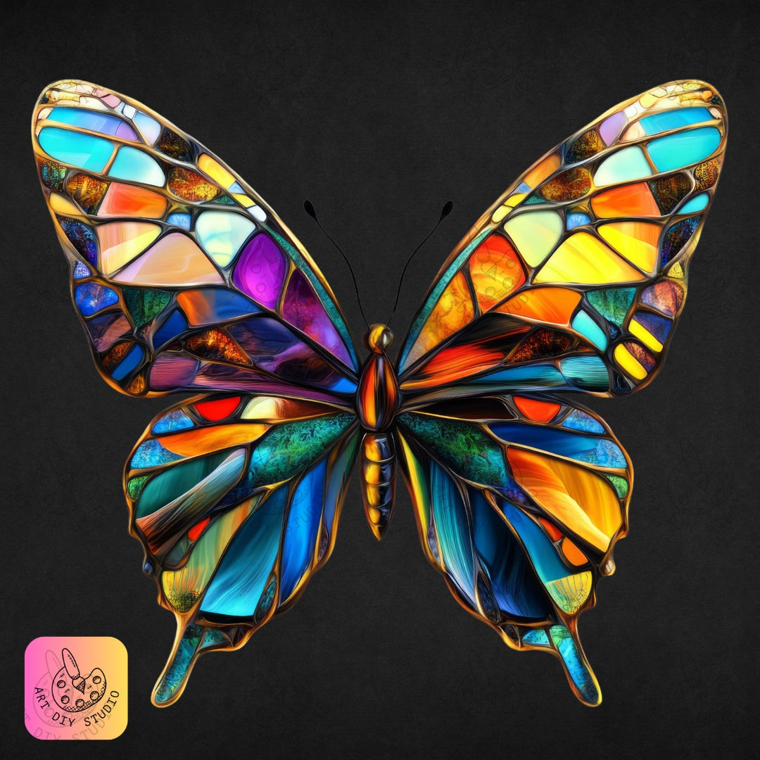 Artdiystudio Luminous Wings Of Wonder Diy Diamond Painting Kit A Vibrant Masterpiece Product Image 8
