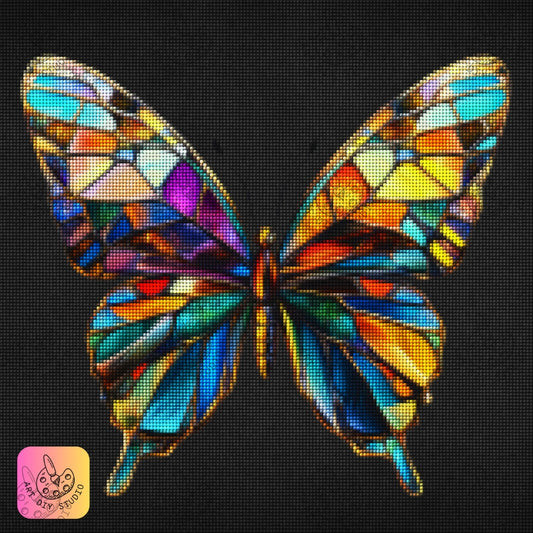 Artdiystudio Luminous Wings Of Wonder Diy Diamond Painting Kit A Vibrant Masterpiece Product Image