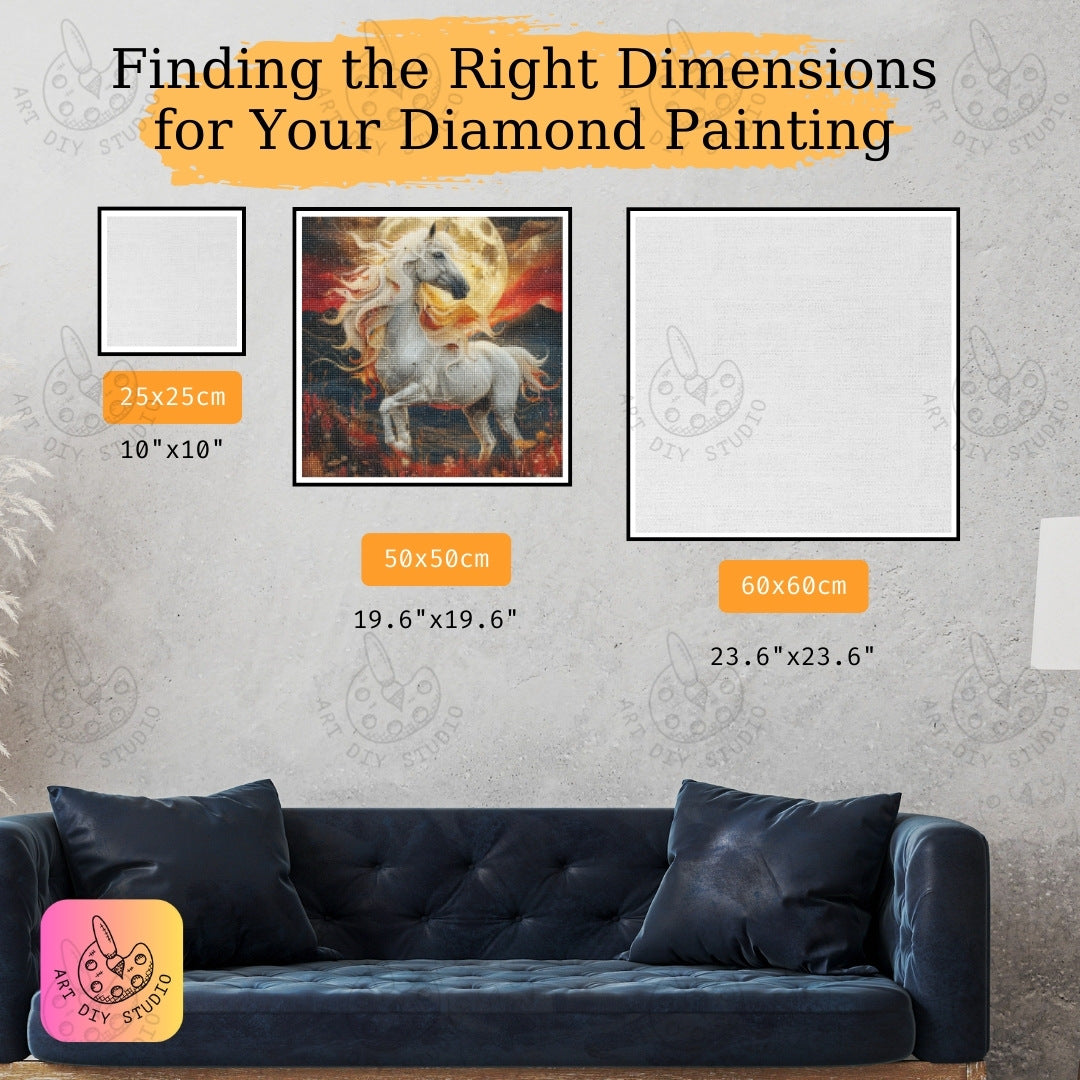 Artdiystudio Lunar Majesty Diamond Painting Kit A Mystical Journey Under The Moon