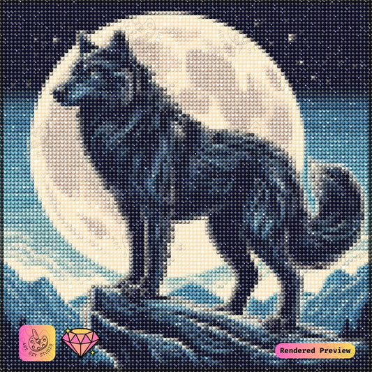 Artdiystudio Lunar Wolf Majesty Diy Diamond Painting Kit Embrace The Spirit Of The Wild 2