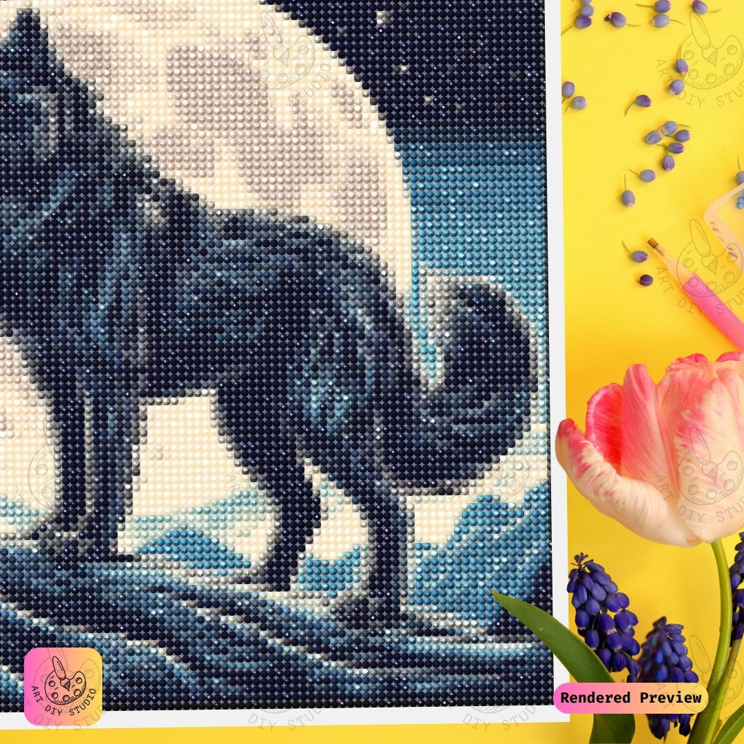Artdiystudio Lunar Wolf Majesty Diy Diamond Painting Kit Embrace The Spirit Of The Wild 3